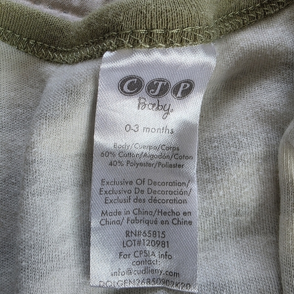 🔥5 FOR $25🔥2 Pack Bundle CJP Baby Boy Rompers 0-3M - Picture 9 of 10